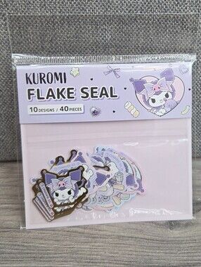 Sanrio Kuromi Flake Seal 40pc Japanese Kawaii Stickers
